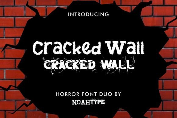 Cracked Wall Font for Editorial Design