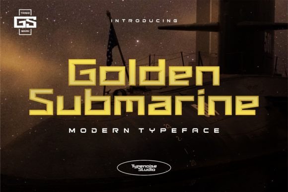 Golden Submarine Font for Handmade Creations