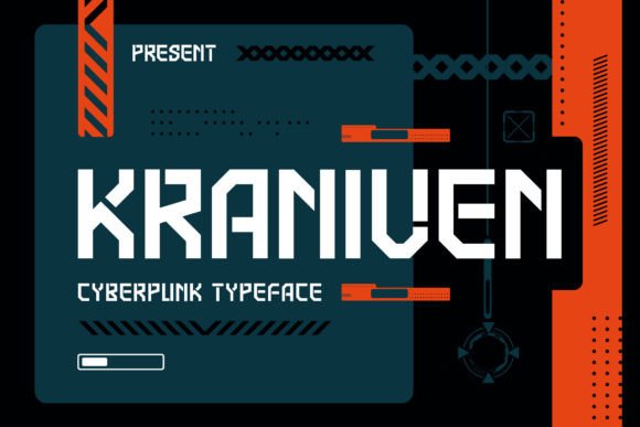 Kraniven: A Cyberpunk Font for Handmade Creations