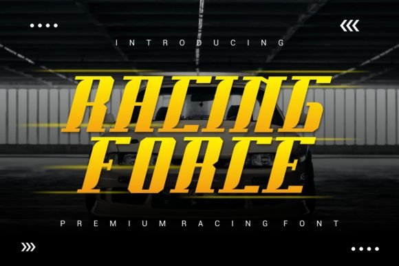 Racing Force: A Bold Display Font for Digital Branding