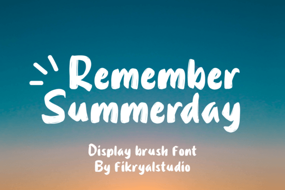 Remember Summerday Font for Editorial Design