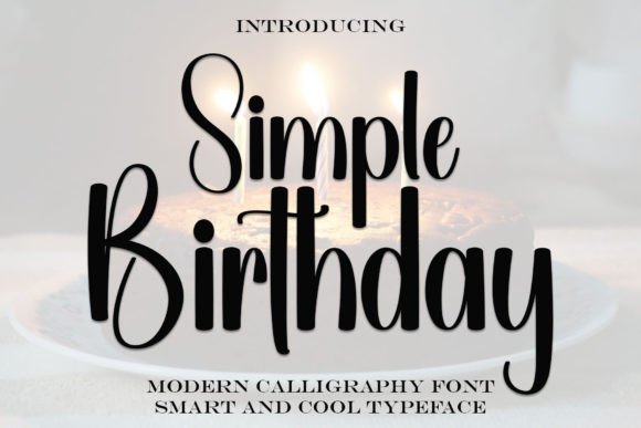 Simple Birthday Font for Festive Marketing Designs