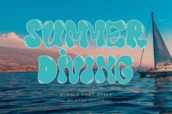 Summer Diving: A Playful Display Font for Warmth and Creativity