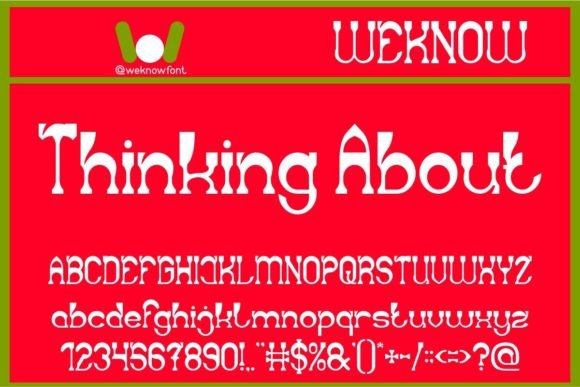 Thinking About: A Playful Display Font for Branding Projects